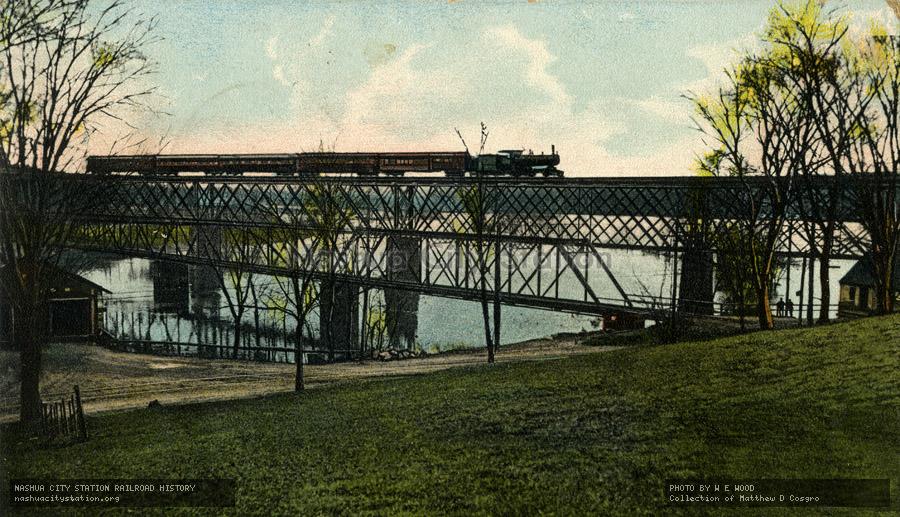 Postcard: The Three Bridges, Cheapside, Greenfield, Massachusetts